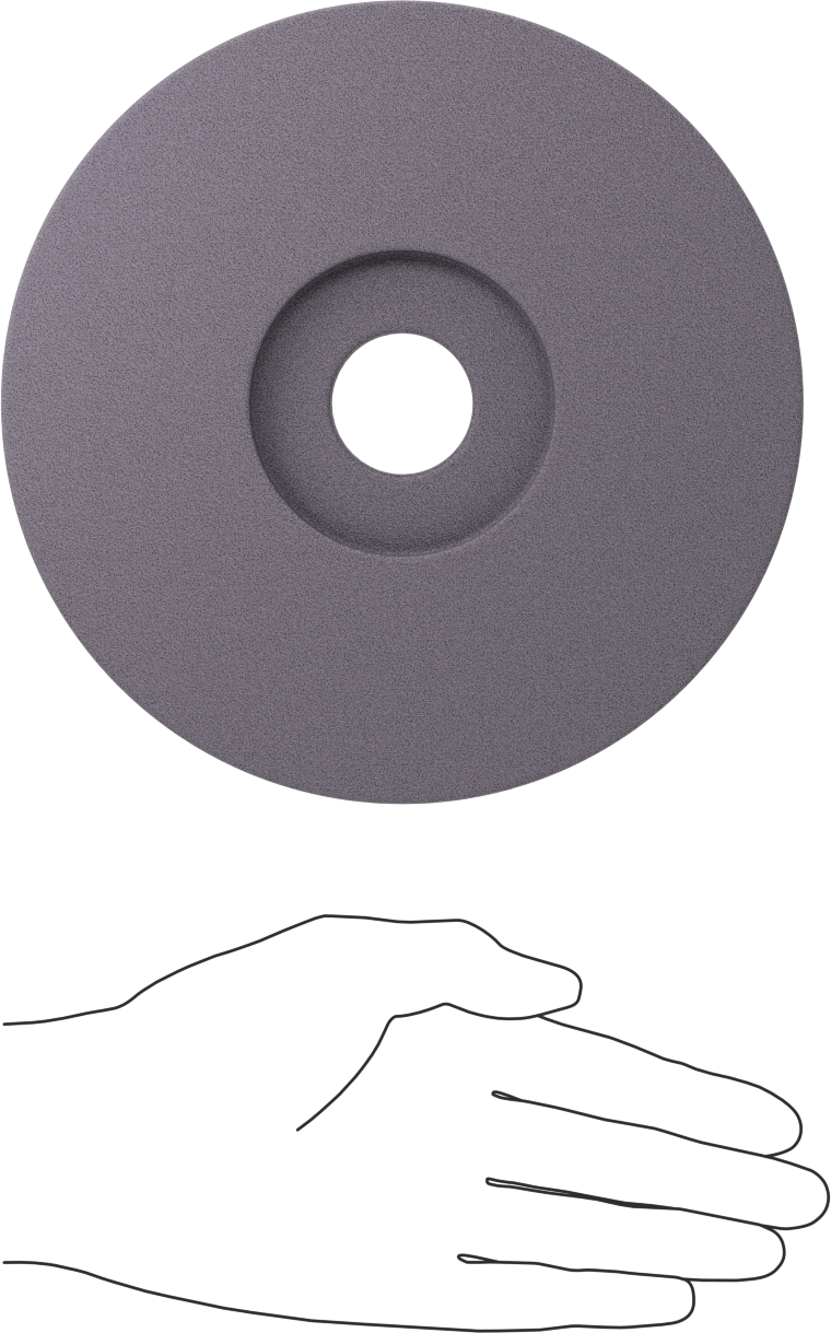 Norton Metal İşleme Taşlama Taşı, Şekillendirilmiş, 32AA, 7" Çap, 3/4" Kalınlık
