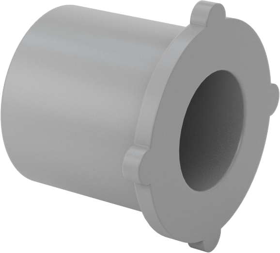 Sert PVC Kanal için 1 Erkek x 1/2 Dişi Anma Ölçüsü Adaptör — Konektör, Redüktör, Plastic, PVC, Düz