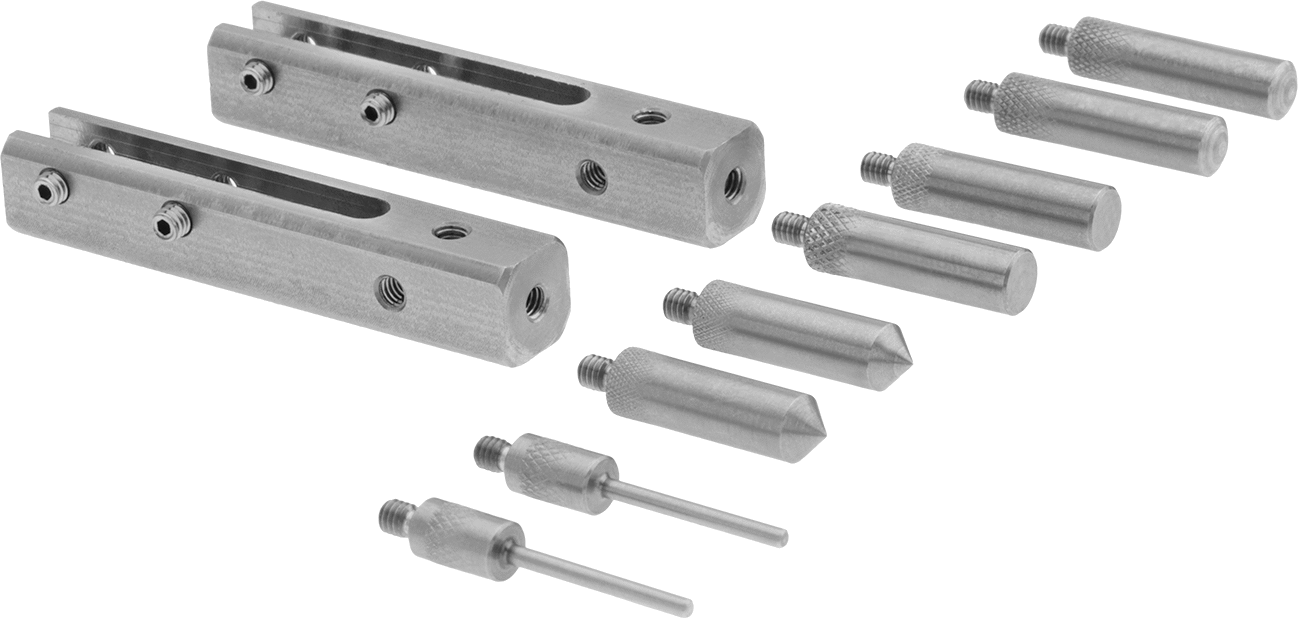 With Ball End, Conical, Flat, and Stem Tips
