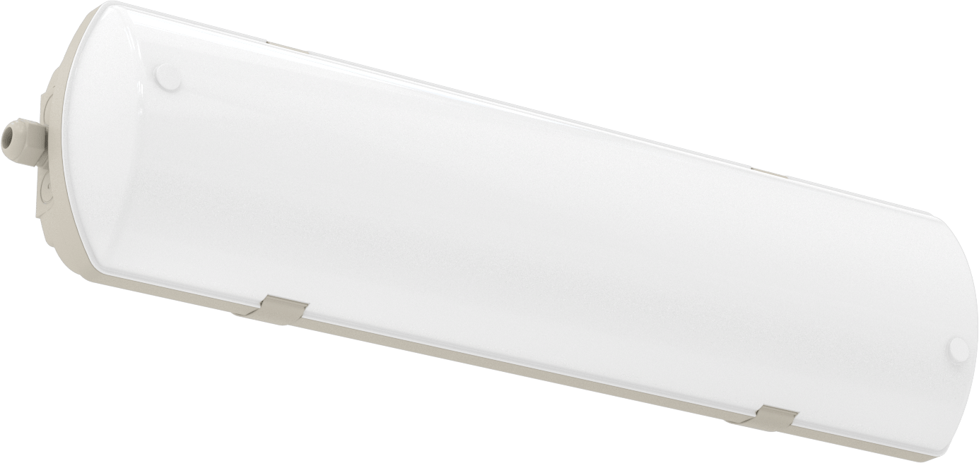 Dahili LED'li Yıkanabilir Tavan Işığı, ABD'de Üretilmiştir 26.5" Toplam Uzunluk, 4300 lümen — 2 ft., Tozlu, Yıkama, Islak, LED