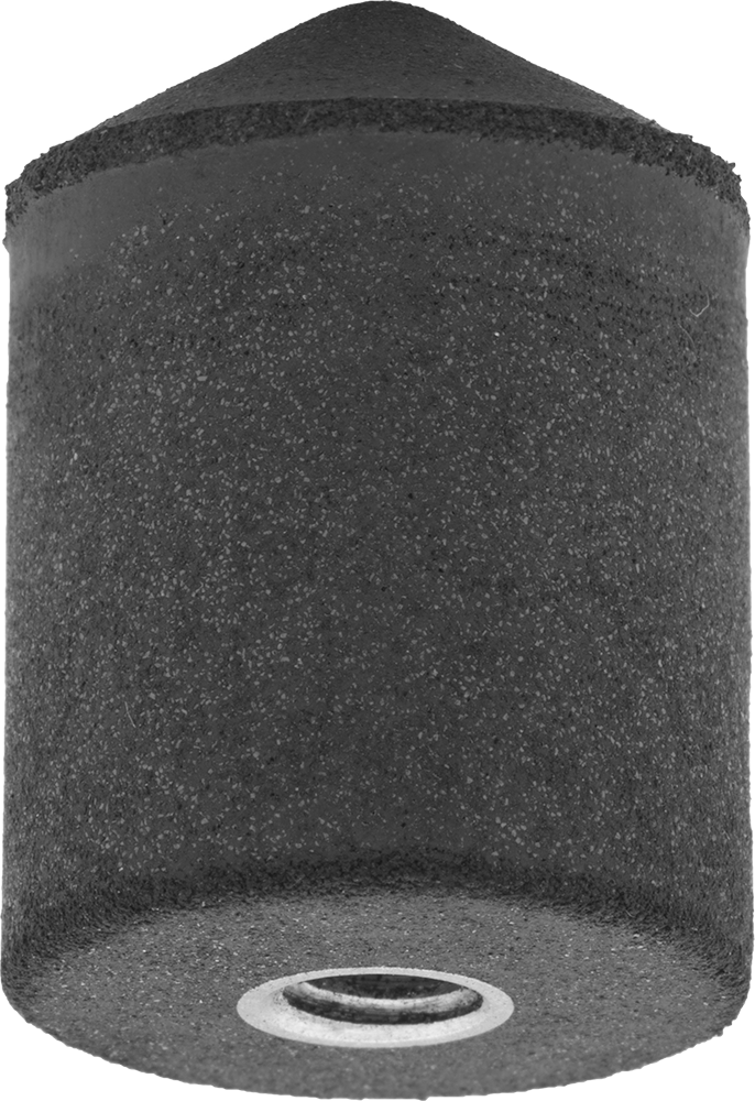Metaller için Kauçuk Yastıklı Aşındırıcı Taşlama Ucu, Saplı değil, Silindirik Konik, 7/8" Çap ve 1-1/4" Uzunluğunda Başlık — Konik, 7⁄8",…