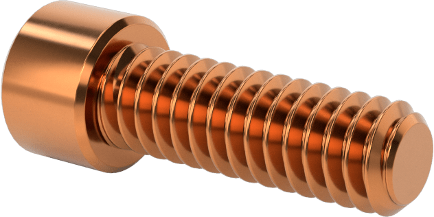 Bronz Alyan Başlı Vida, 1/4"-20 Diş Boyutu, 3/4" Uzunluk