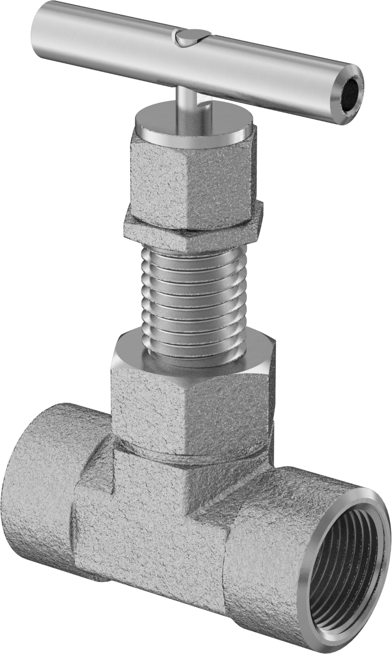 Hassas Akış Ayar Valfi, Yüksek Sıcaklık, 1 NPT Dişi — 6,000 psi @ 100° F, 316 Stainless Steel, Stainless Steel, Hava, Yağ, Buhar, Su