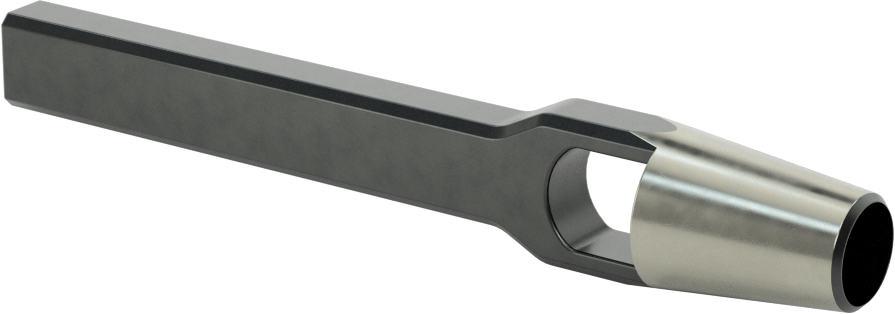 Çekiçle Çalışan Delgeç, 12 mm Delik Çapı için — Yuvarlak, Çekiçle Çakılan, Pirinç, Bakır, Kumaş, Deri, Kauçuk