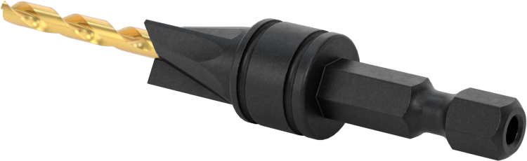 Hızlı Değiştirilebilir Altıgen Matkap Ucu Havşa, Ahşap için, 3/8" Gövde Çapı, 1/8" Matkap Ucu Boyutu