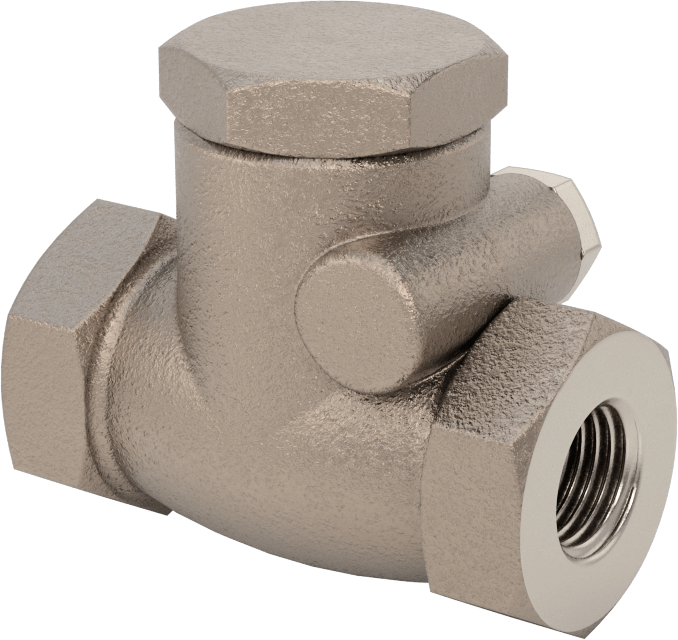 Yüksek Akışlı Dişli Çekvalf, Bronz Gövde, 1/4 NPT Dişi, 125 Basınç Sınıfı