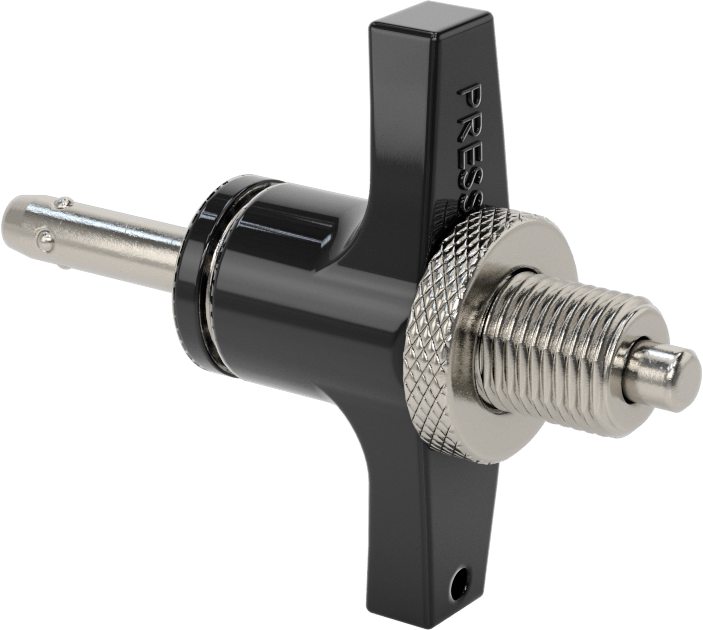 Uzunluğu Ayarlanabilir Kilitli Hızlı Açma Pimi, 1/4" Çap, 3/4" ila 1-1/4" Kullanılabilir Uzunluk