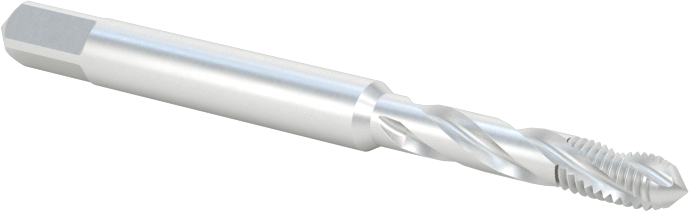 Kaplamasız Yüksek Hızlı Çelik Talaş Temizleme Kılavuzu, Kör Delikler için, M3 x 0.5 mm Diş Boyutu, 15/64" Diş Uzunluğu