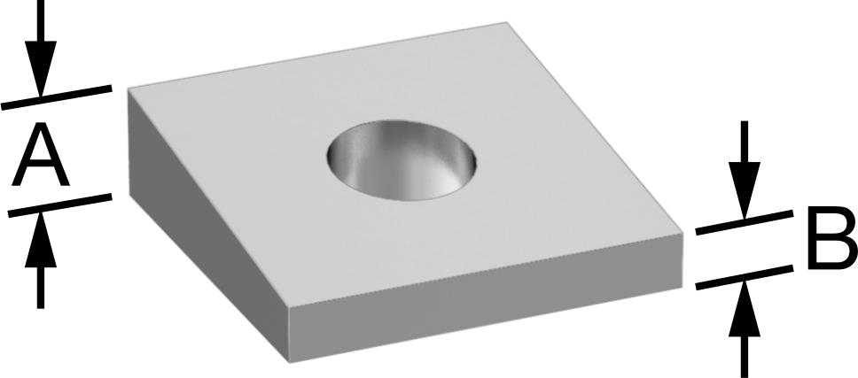 I-Kirişler için Çelik Dengeleme Pulları, 1/2" Vida Boyutu, 0.546" İç Çap
