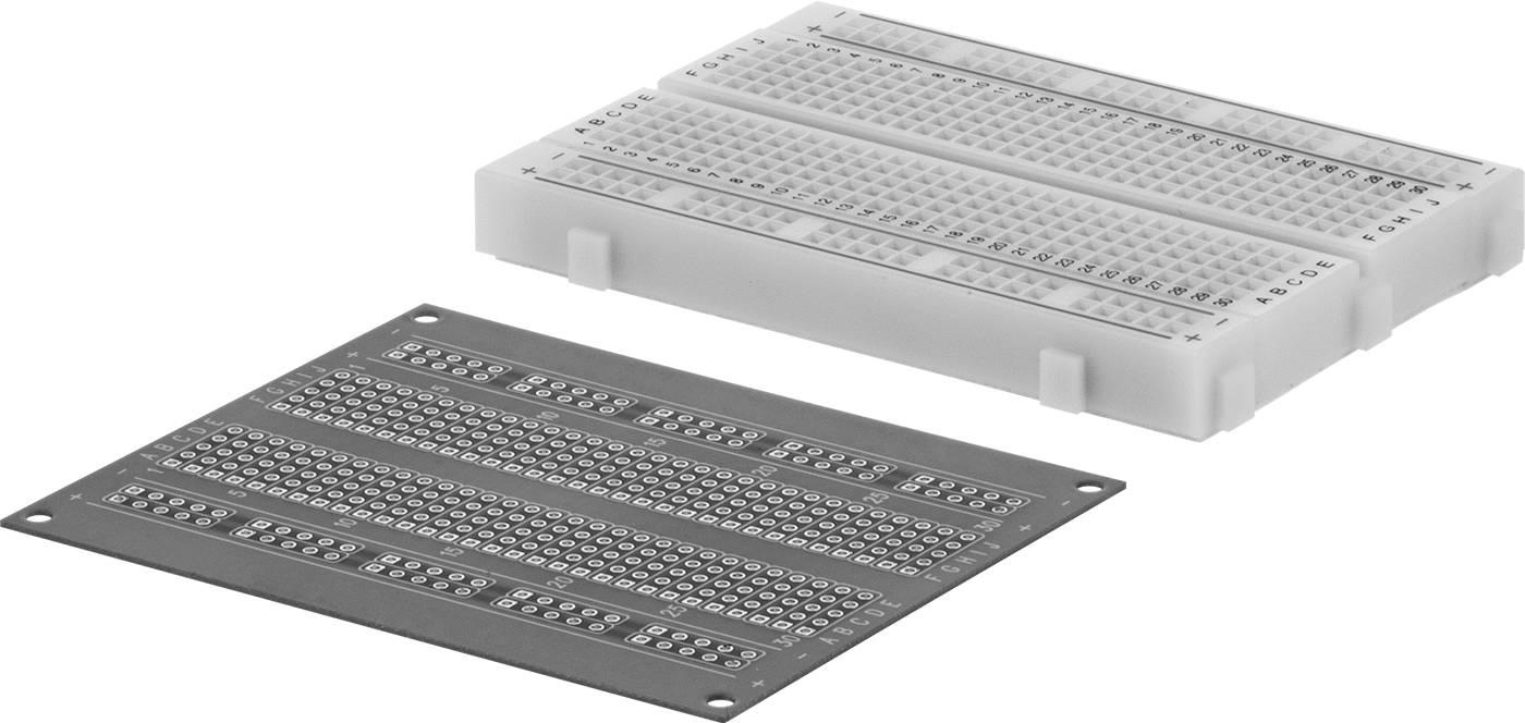 Kullanıma Hazır Devre Kartı Kiti, 3-5/16" Uzunluk x 2-11/16" Genişlik, 400 Toplam Temas Noktası