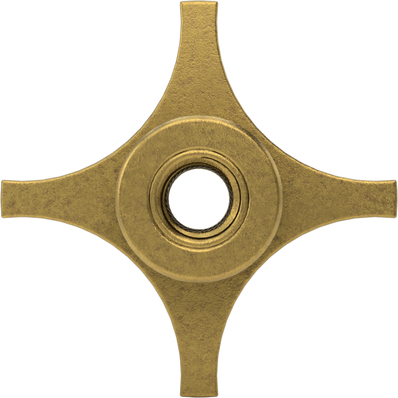 Pirinç Topuz, 1/2"-13 Dişli Delikli, 4-Arm