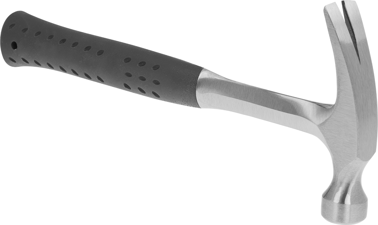 Çivi Çakma Çekici, Düz Pençe ve Çelik Saplı, Tırtıklı Yüzey, 20 oz.
