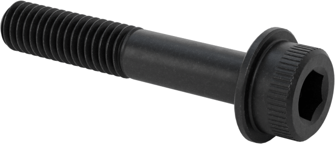 Flanşlı Alyan Başlı Vida, Siyah Oksitli Alaşımlı Çelik, M6 x 1 mm Diş, 35 mm Uzunluk