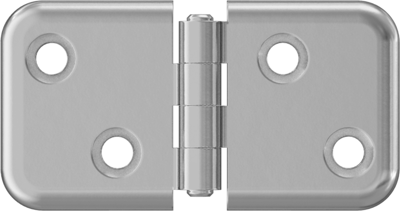 Kayış Menteşesi, 316 Paslanmaz Çelik, 1-1/4" x 1-3/16" Kapı Kanadı