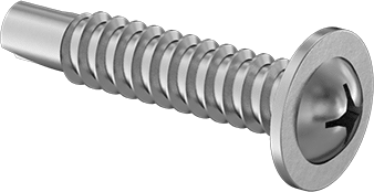 Metal için Ekstra Geniş Yuvarlak Başlı Delme Vidaları, Çinko Kaplı Çelik