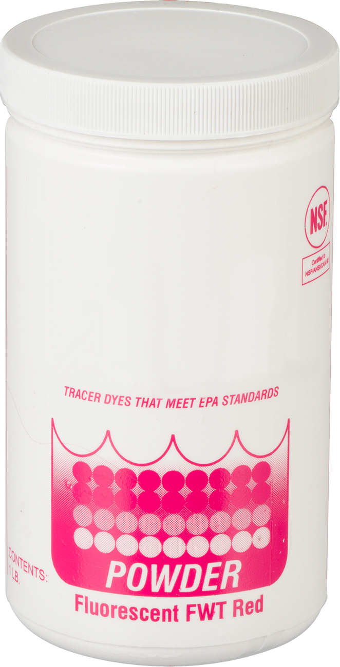 Sızıntı Tespit Boyası, Su Sistemleri için, Floresan Kırmızı Toz, 1 lb. Kavanoz — Floresan Kırmızı, Su Sistemleri, Kavanoz