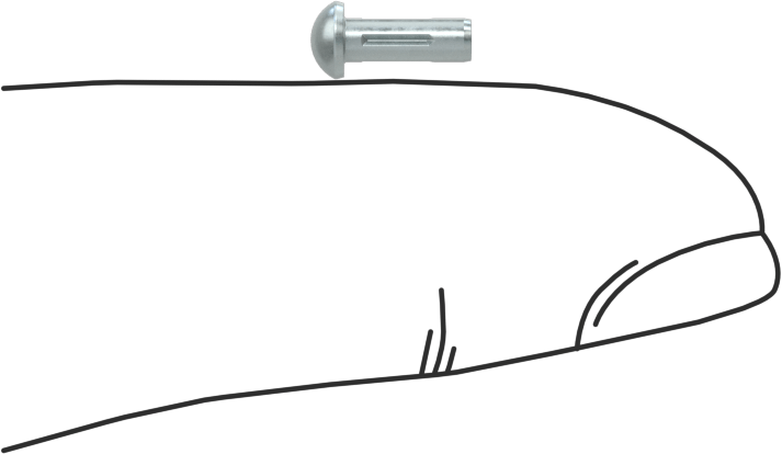 Yuvarlak Başlı Tam Oluklu Pim, Çinko Kaplamalı 1004-1045 Karbon Çelik, 1/4" Uzunluk, 0.086 inç Uç Çapı