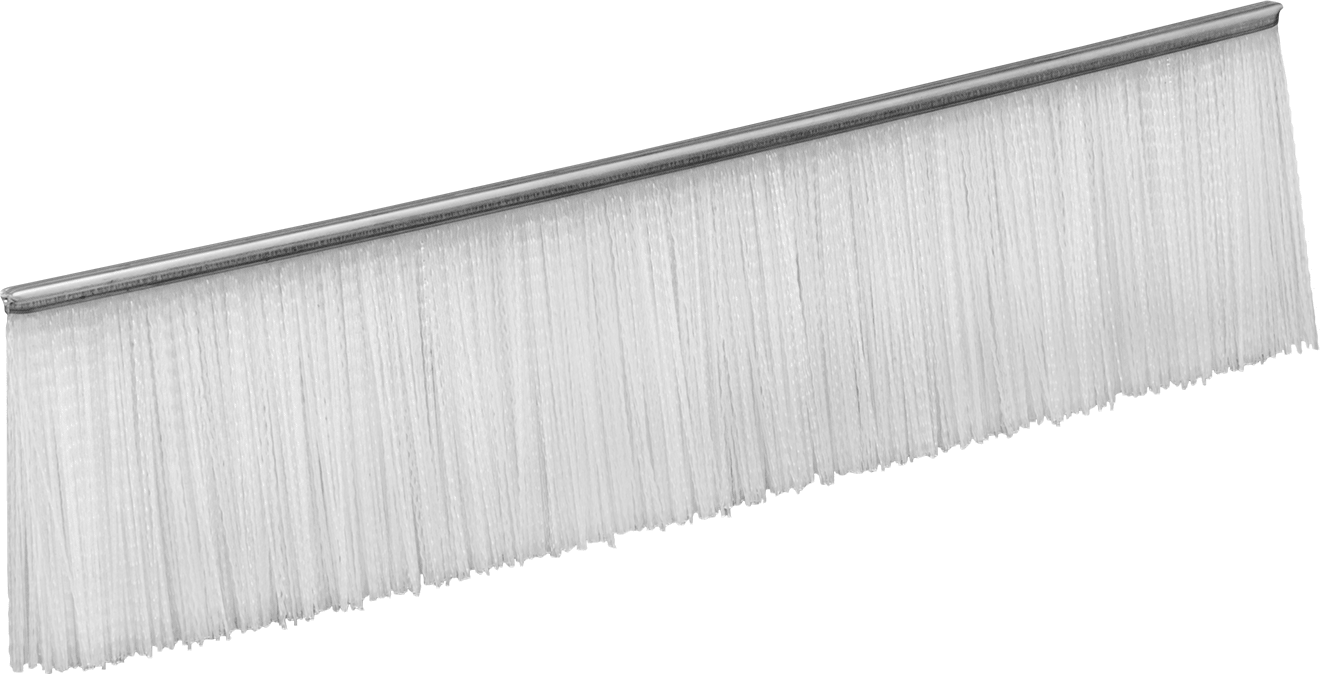 Gıda Endüstrisi Sıkı Sızdırmaz Şerit Fırçalar, 3/16" Genişlik x 7/32" Destek, 1" Toplam Yükseklik