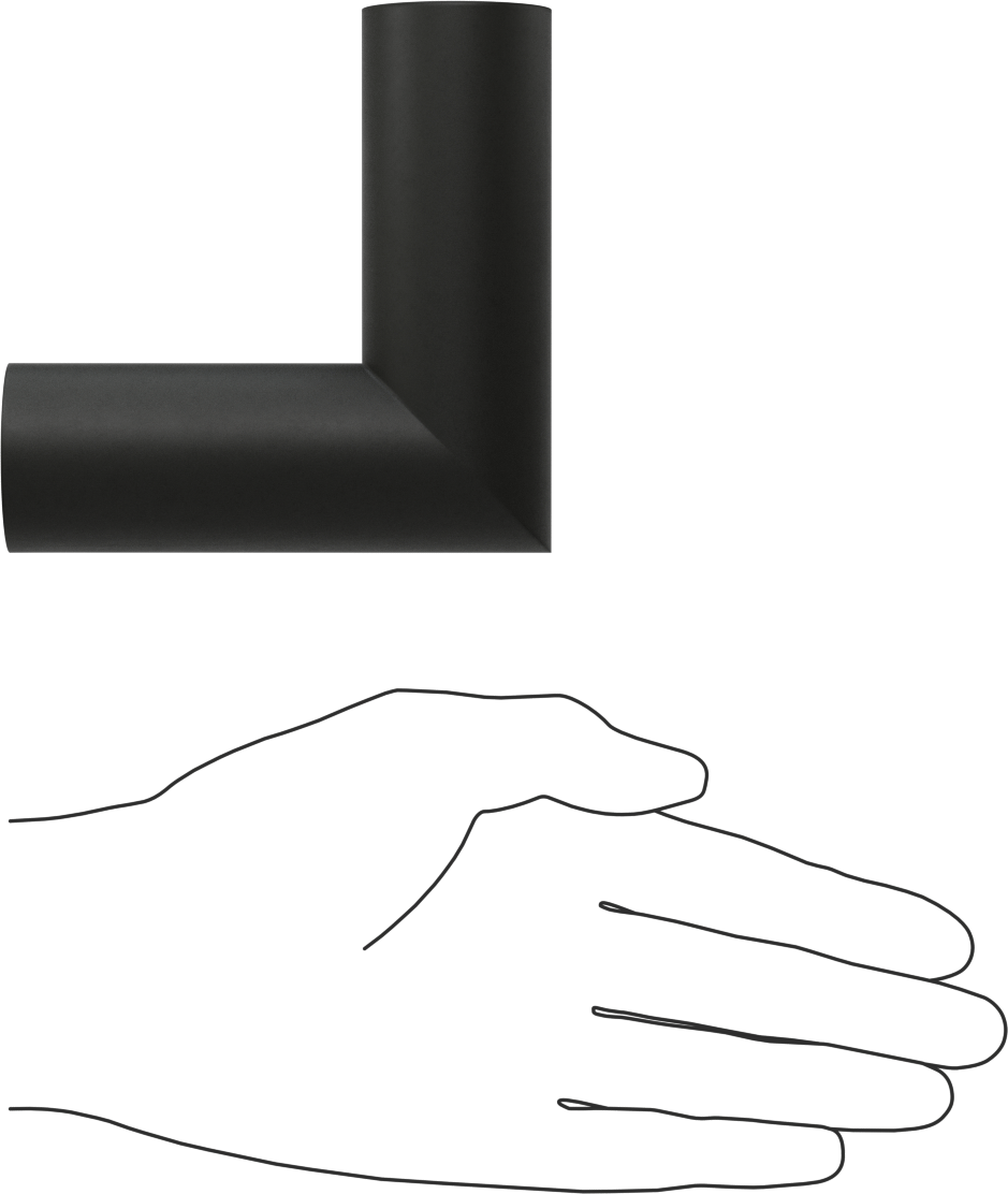 Esnek Kauçuk Köpük Boru Yalıtımı, Dirsek, 3/8" Kalınlığında Duvar, 5/8" İç Çap