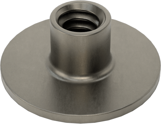 Çelik Yuvarlak Tabanlı Kaynak Somunu, 4-40 Diş Boyutu, 0.138" Çap x 1/8" Yükseklikli Namlu
