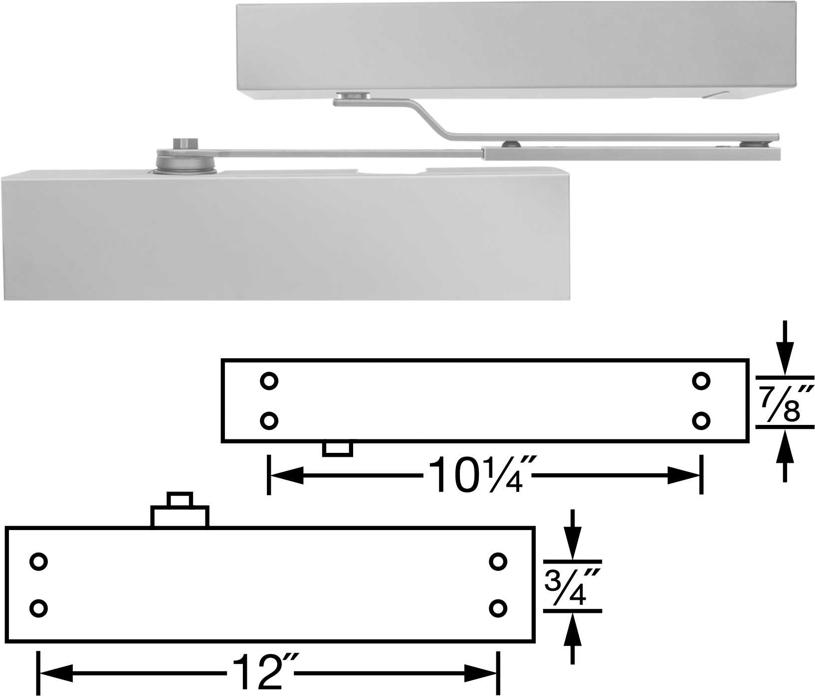 Yangın Alarmı ile Çalışan Kapı Kapatıcı, Rixson-Firemark 0601, 24V AC/24V DC