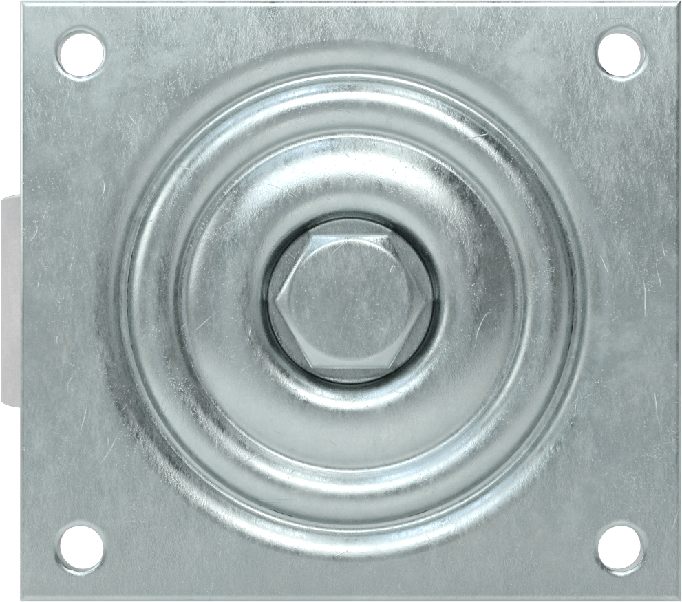 5-1/2" x 5" Plakalı Yüksek Kapasiteli Spartan Tekerlek, Açık Rulmanlı Döner ve 4" Çapında Demir Tekerlek