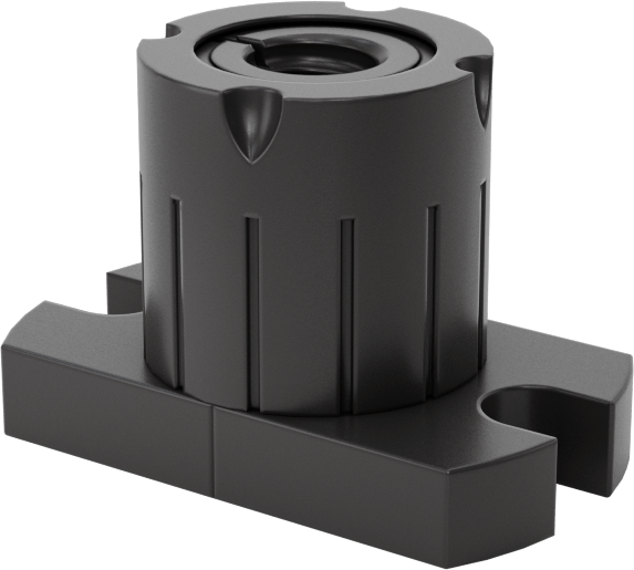 O-Ringli Flanşlı Somun, Ultra Hassas Kılavuz Vida için M4 x 1 mm Diş Boyutu — M4, 1 mm, Somun
