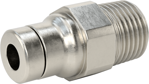 Gıda ve İçecek için Paslanmaz Çelik Bas-Bağlan Bağlantı Parçası, 4 mm Boru Dış Çapı x 1/8 NPT Erkek için Düz Adaptör