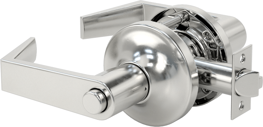 Assa Abloy (Yale) 5400Ln Yoğun Trafik Kapı Kolu, Düğme Kilitli, 2-3/4" Geri Çekme Mesafesi — Kol, Düğme Kilidi, Assa Abloy Accentra