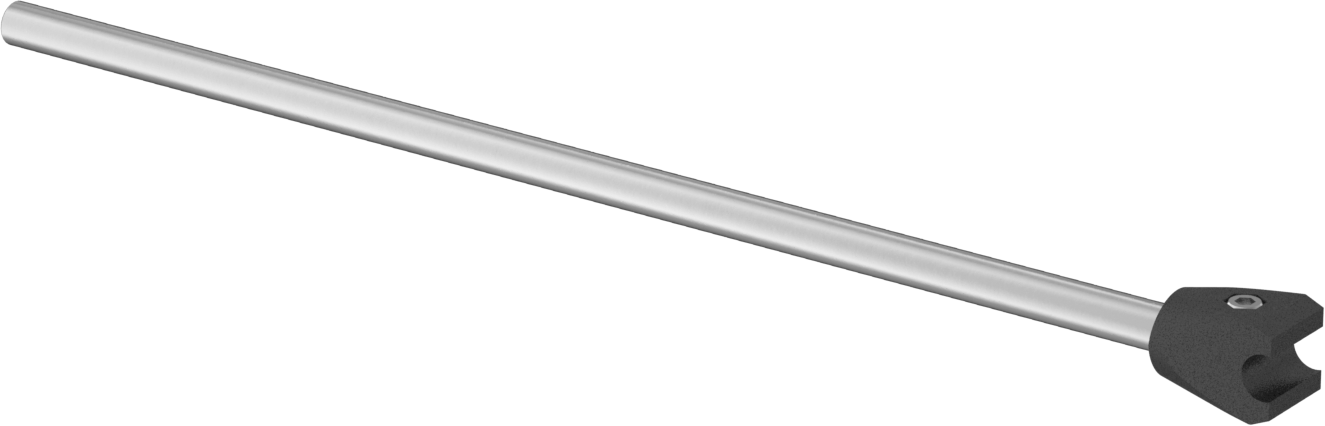 Çubuklar için Kelepçeli 15" Uzunluğunda Katı Montaj Çubuğu — Montaj Çubuğu, 1⁄2", 15"