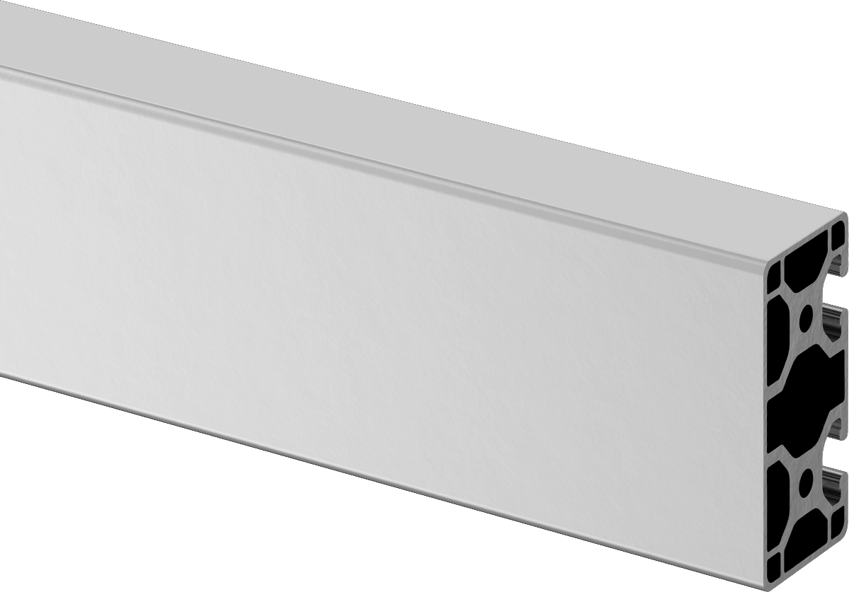 T-Yivli Çerçeve, Çift Köşeli İki Yuvalı Ray, 80 mm Yükseklik x 40 mm Genişlik — 80mm, 40mm, İçi Boş