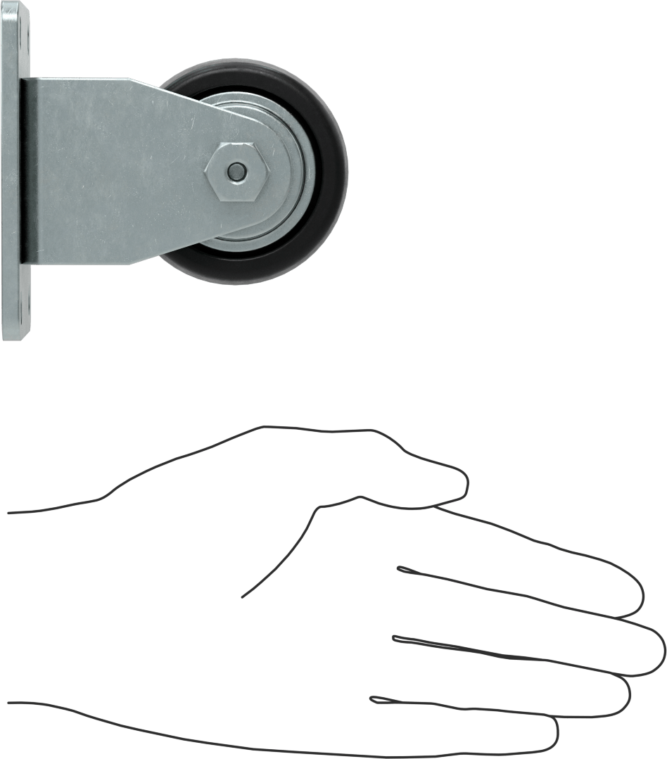 Creston Tekerlek, 2-1/2" Çaplı 80D Durometre Kauçuk Tekerlekli Sert