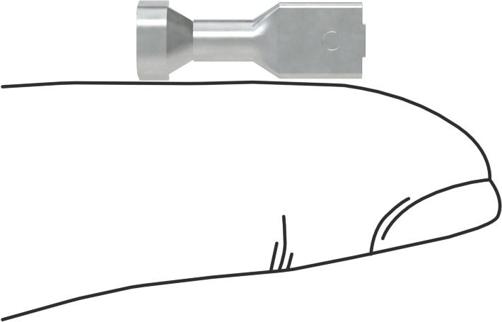 Yalıtımsız Faston Terminaller, Dişli, Çift Sıkma, 16-14 AWG için, 0.187" Tırnak Genişliği