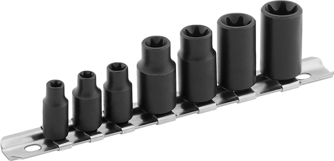 Dış Torx Darbeli 7 Parça Set, 1/4" ve 3/8" Tahrik