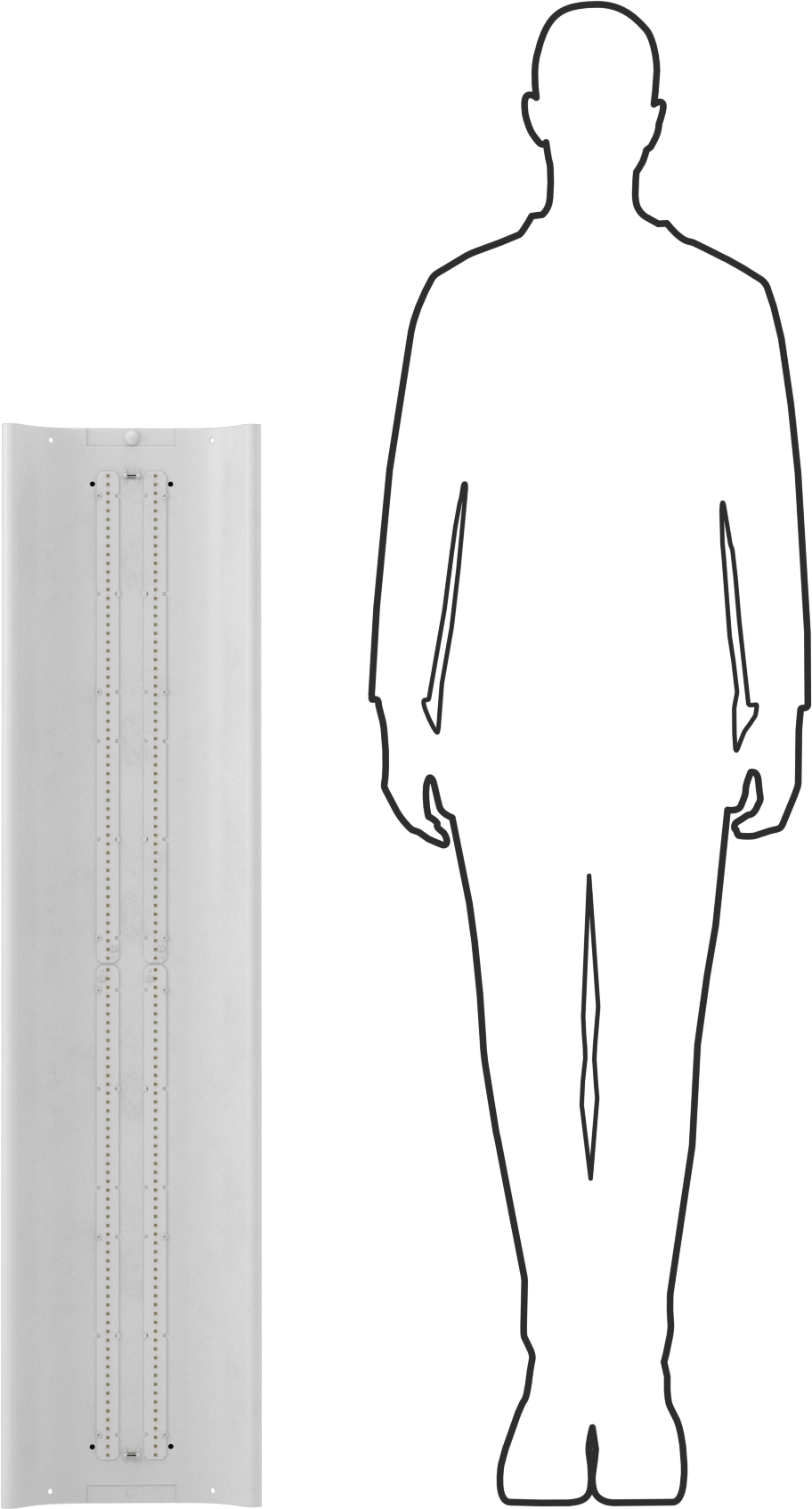 Reflektörlü Tavan Işığı, Soğuk, 48" Toplam Uzunluk, 7700 lümen