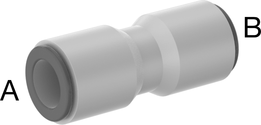 Sıcak İçme Suyu Bas-Bağlan Bağlantı Elemanı, Düz Redüktör 1/2" x 5/16" Boru Dış Çapı — 5⁄16", 1⁄2", Düz, Tak ve Bağlan