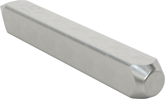 Denetim Sembolü Çelik Damga, Sembol D1, 1/8" Karakter Yüksekliği