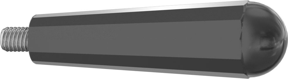 Plastik Konik Sap, 3/8"-16 Dişli 1/2" Uzunlukta Saplamalı — 3⁄8"-16, Kol, Makine, Sabit