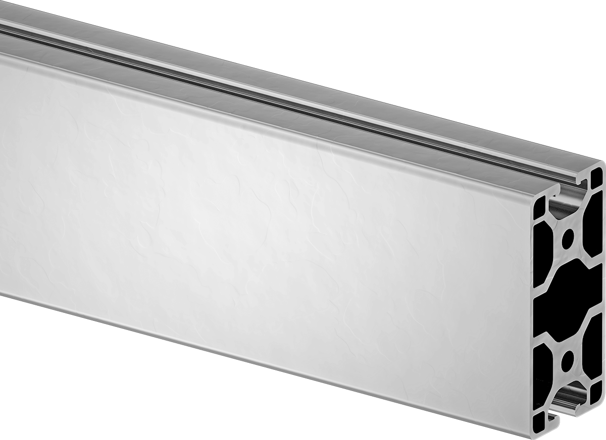 T-Yivli Çerçeve Rayı, Çift Sıralı İki Yuvalı Ray, 80 mm Yükseklik x 40 mm Genişlik — 80mm, 40mm, İçi Boş