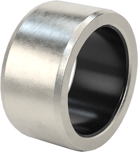 Kuru Çalışmalı Metal Takviyeli PTFE Burçlu Yatak, 17-4 PH Paslanmaz Çelik Gövde, 3/8" Mil Çapı, 1/4" Uzunluk
