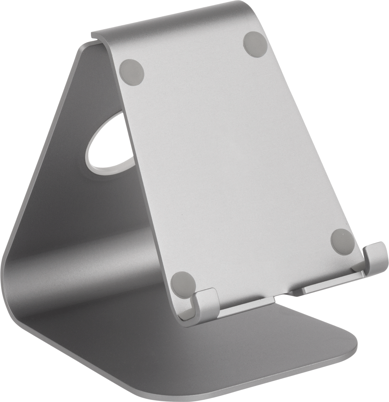 Gri Tablet Standı, 15 lb Kapasite, 5-3/4" Yükseklik — 4 5⁄8", 5 3⁄4", Alüminyum