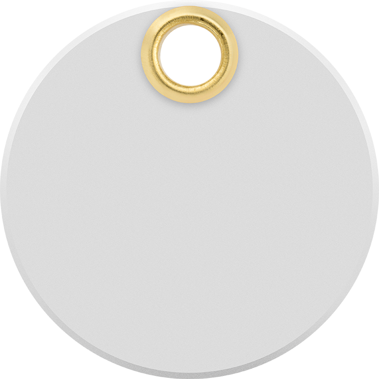 Lekelenmeye Dayanıklı Üzerine Yazılabilir Etiketler, Vinil Plastik, 1-1/2" Çap
