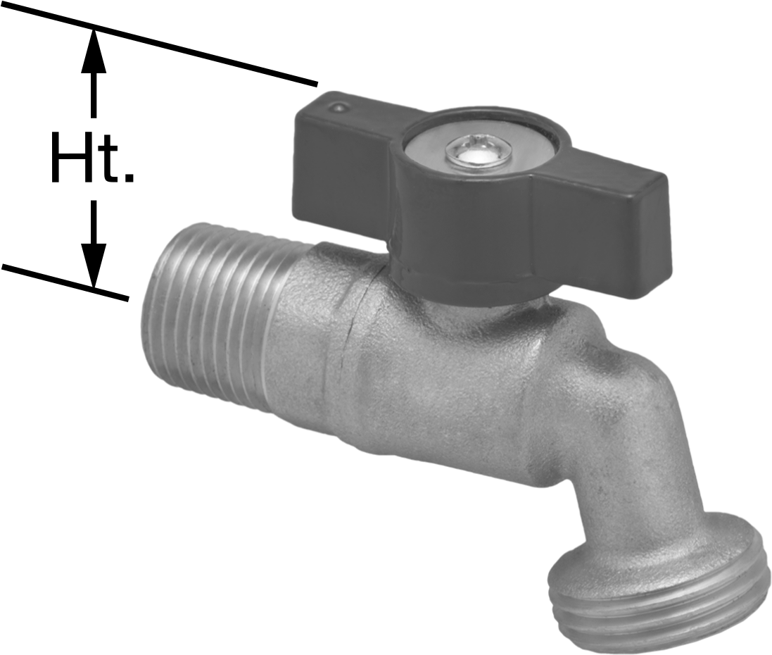 Pirinç Gövdeli Akış Ayar Valfi, 1/2 NPT Erkek Girişli Açma/Kapama Musluğu, 1-1/4" Yükseklik