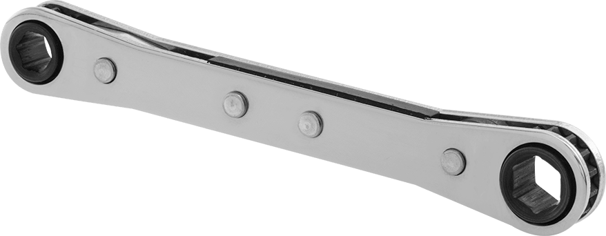 Cırcırlı Kutu Anahtarı, 2 başlık ve 6 noktalı açıklıklı, 1/4" x 5/16" Boyut