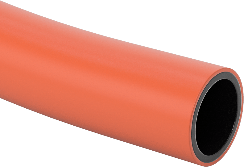 Sürekli Esnek Sıvı Geçirmez Plastik Kanal, 1-1/2 Anma Ölçüsü — Plastic, PVC, Düz, Turuncu