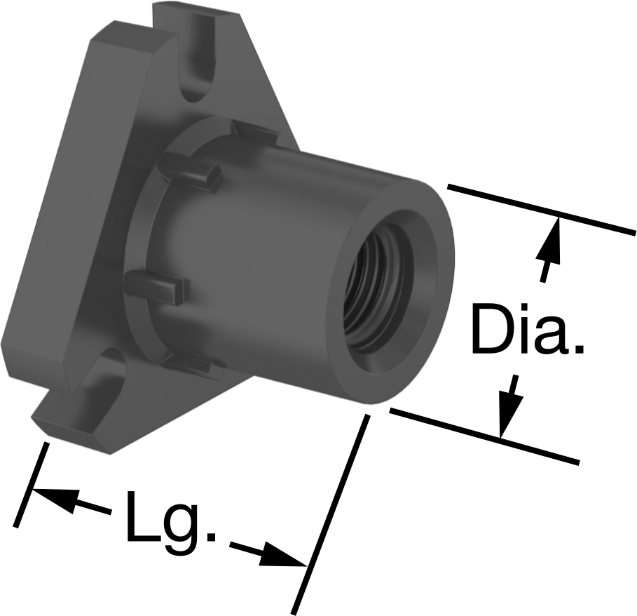 Kılavuz Vida için M8 x 1.5 mm Dişli Flanşlı Somun — M8, 1.5 mm, Somun
