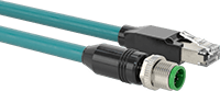 Ethernet Kablosu, a Kodlu M12 x RJ45 Fişli