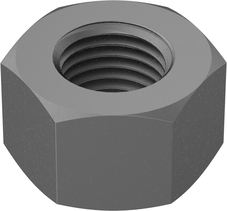 Çinko-Pul Kaplamalı Çelik Ağır Profilli Altıköşe Somunlar, Yapısal, Aşırı Mukavemetli, 1/2"-13 Diş Boyutu