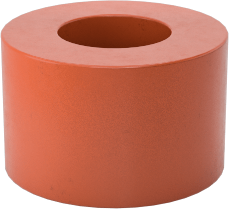 Güçlendirilmiş Silikon Dişsiz Delikli Tamponlar, 1/2" Dış Çap, 5/16" Yükseklik