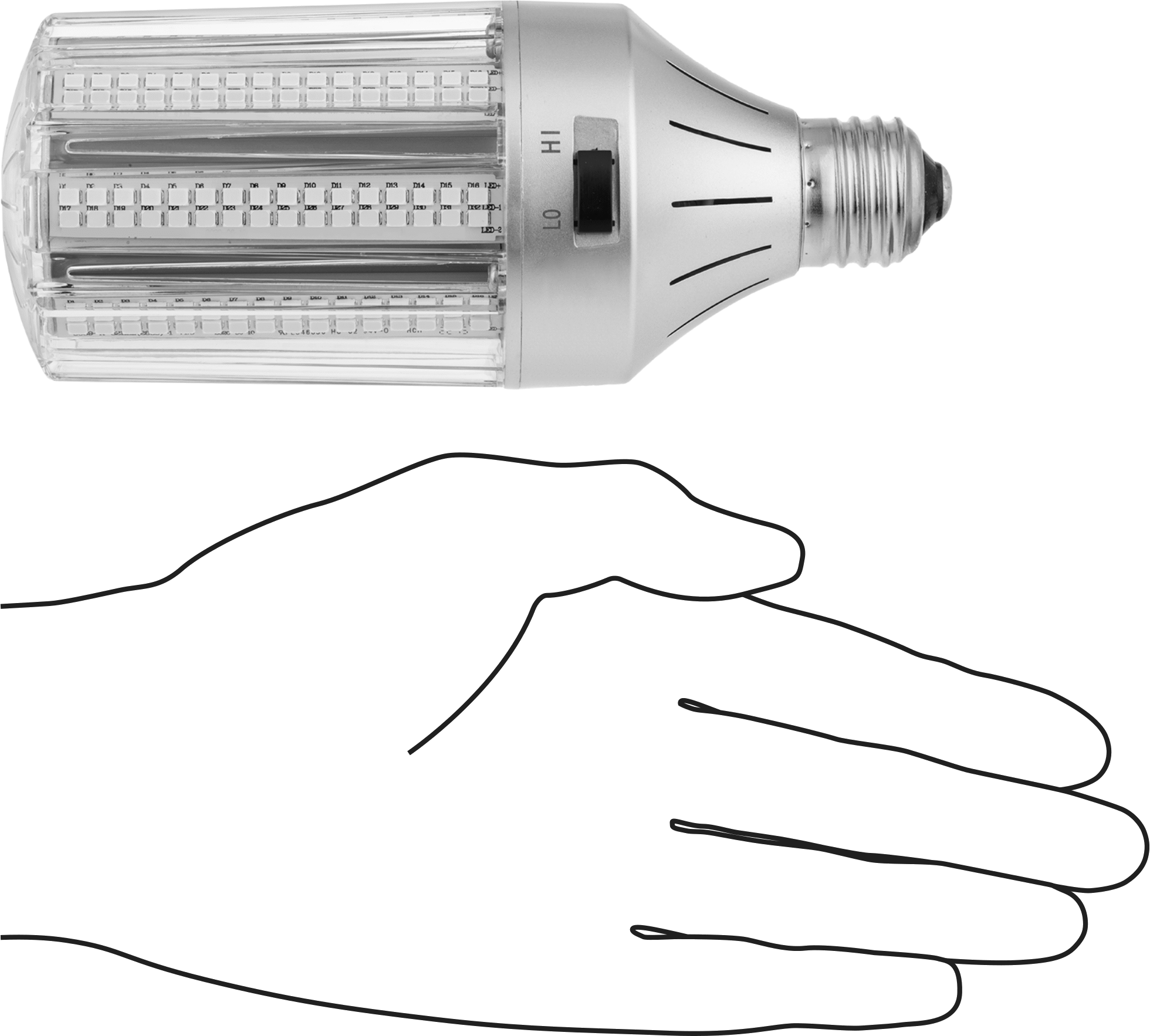 Yüksek Yoğunluklu Deşarj (HID) Lambaları İçin LED Ampuller, Boru Şeklinde, E26 Taban, 2450/2560/2610 lümen, 18 Watts